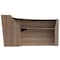 Linea Italia Curved Reception Desk with Counter, 2 Units, 124 inW x 49 inD, N. Walnut ZUI296 - alternate 2